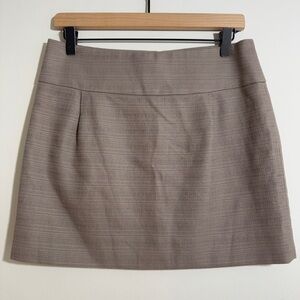 J Crew Cotton‎ Blend Textured Mini Skirt Taupe Size 4